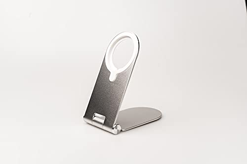 JMC Digital Solutions Magsafe Charger Stand, Compatible with iPhone 12 Pro Max or iPhone 12 Series, Phone Charging Dock for Wireless Apple Magsafe Charger, Silver