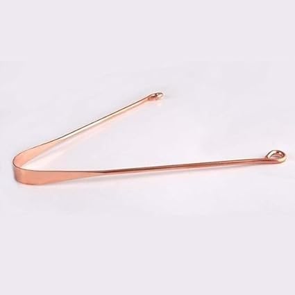 Copper Tongue Cleaner, Flexible Handle, Tongue Cleaner for Adults & Juniors Cover, Container, Flexible Handle, Care, Mouth Cleaner,