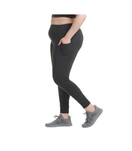 Spalding Plus Size Women's Activewear Leggings, Charcoal Heather, 2X #TOP1