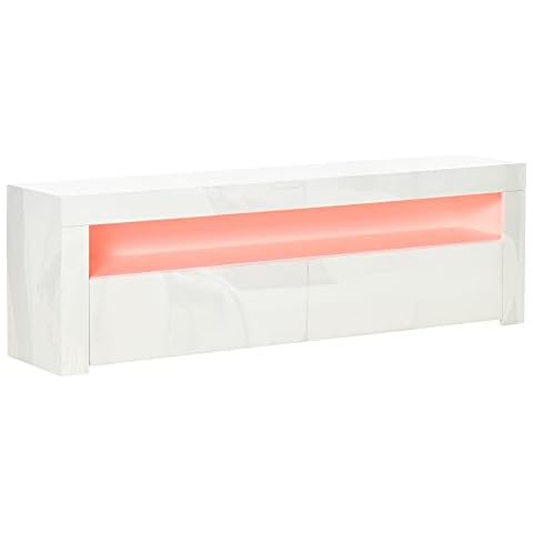 HOMCOM Fernsehtisch Fernsehschrank TV-Board TV-Schrank Unterschrank Cover
