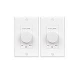 Pure Resonance Audio VC50W 50W Plate Mounted 70V Commercial Volume Control - White (2-Pack)