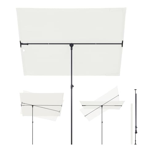Sekey Sonnenschirm Rechteckig, 130x180 cm Sonnenschirm Balkon mit UPF50+ Sonnenschutz, ideal für Sonnenschutz und Privatsphäre auf Balkon und Terrasse