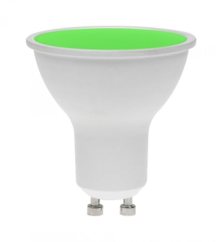 Pro-Lite 7 W GU10 Ampoule à LED Couleur Verte Twist et Lock non dimmable