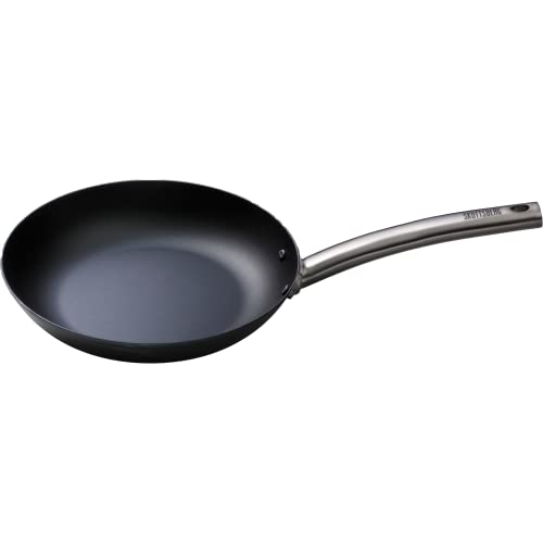 SKOTTSBERG Bratpfanne, kratzfeste Stahlpfanne 24 cm eingebrannt ab Werk, hochwertige Stilpfanne ohne Antihaft für alle Herdarten - hitzebeständig bis 250°C, langlebig & robust Cover