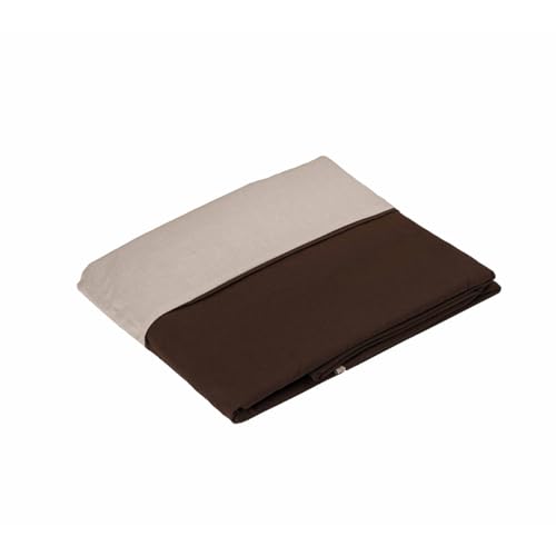 TOISON D'OR - Housse de Couette Alabama Café/Galet - 220 x 240 cm - 100% Coton 57 Fils - Confort Douillet - Finition Forme Bouteille - Certification Oeko-TEX...