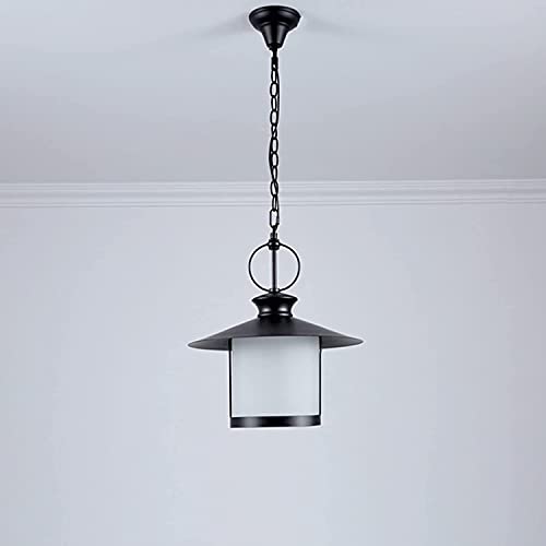 Lustre extérieur étanche E27 au style rétro américain avec verre dépoli pour pavillon