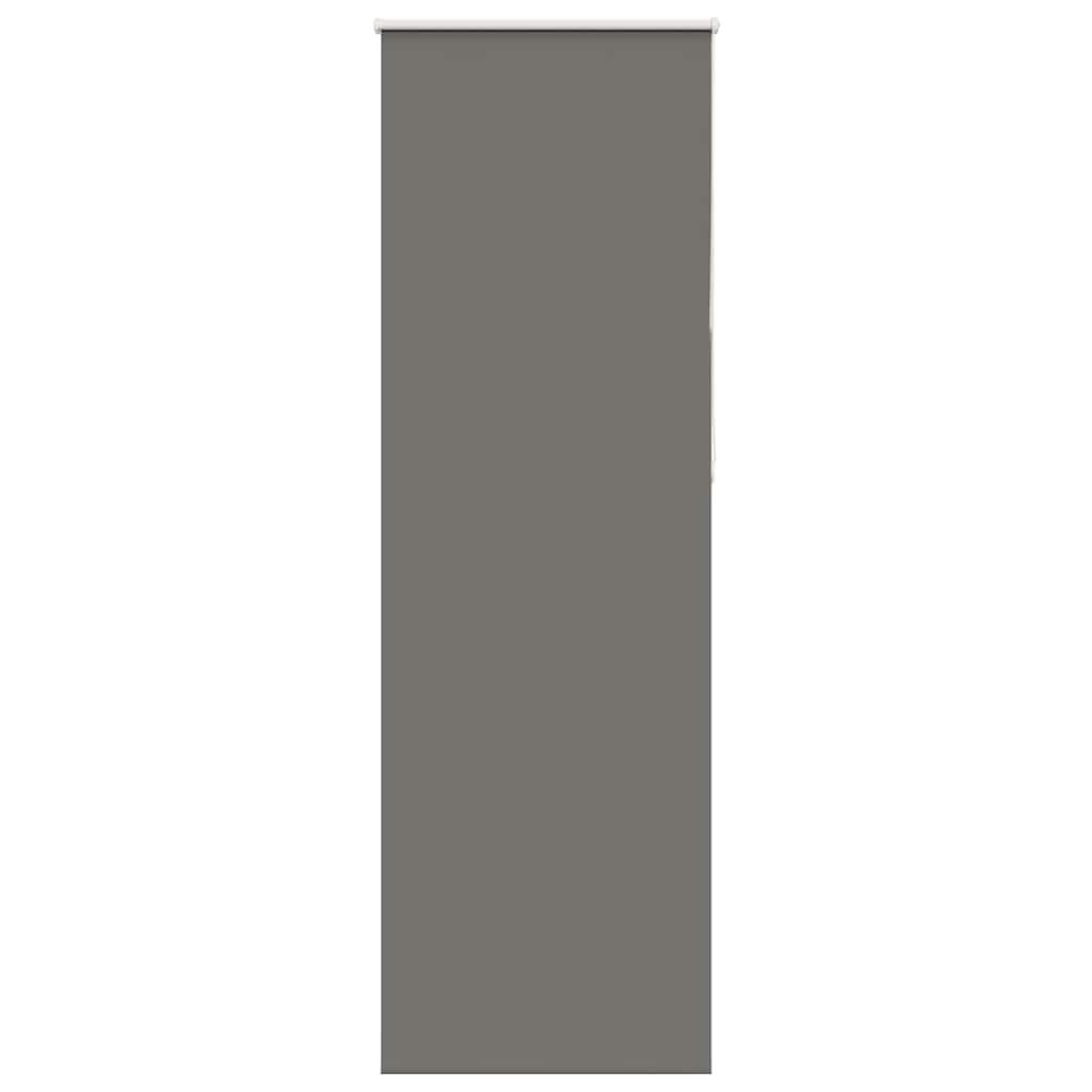vidaXL Roller Blind Blackout Grey 65x210 cm Fabric Width 60.7 cm Polyester