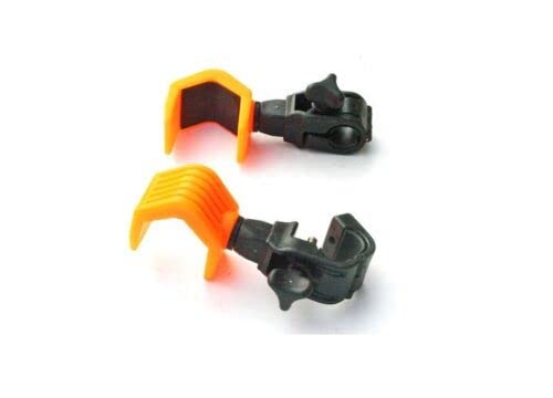 Fishing Chair Arm,Pole Hooks Hook + Crook Set of 2 Fits upto 30mm ORANGE