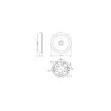 Grothe 1522745 przycisk dzwonka, 80 x 15 mm, IP40, ETA S 100, stal nierdzewna