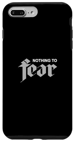 �O���[ �J���[ Nothing To Fear �O���[ �O���t�B�b�N �X�}�z�P�[�X iPhone 7 Plus/8 Plus �p