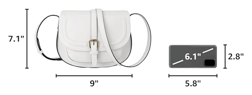 Image of AFKOMST Crossbody Bags for Women,Small Saddle Purse and Boho Cross Body Handbags,Vegan Leather