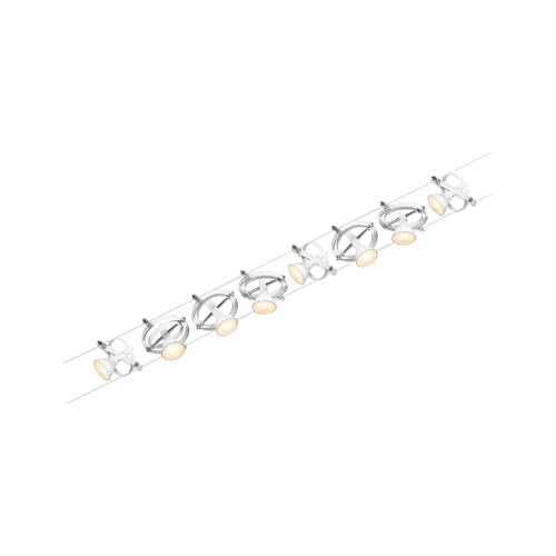 Paulmann 94492 système câble CorDuo kit Cardan CC max. 8x7W extensible Blanc câble métallique Métal GU5,3 sans ampoule