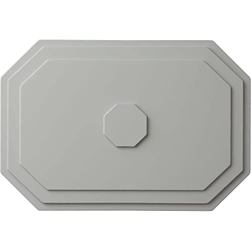 Image of Ekena Millwork CM25FEFRF Felix Ceiling Medallion, Frost, 25 1 /4 inchW x 17 1 /4 inchH x 1 3 /4 inchP