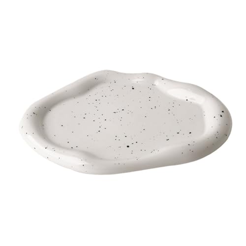 SKTMH アクセサリートレー 陶器製 ジュエリートレイ アクセサリー置き おしゃれ インテリア 鍵 指輪 ネックレス 化粧品 植物 置き 雲形 小物トレイ 化粧台 玄関 卓上 装飾皿 撮影道具 撮影小物