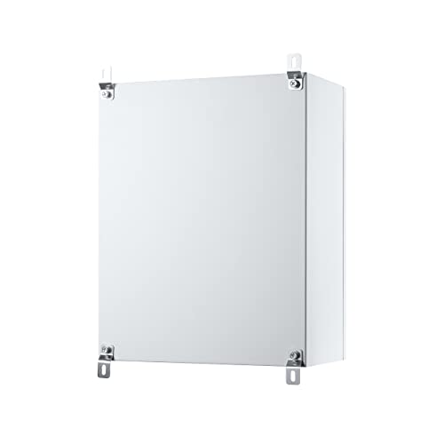 IP65 Weatherproof Metal Box Wall-Mounted Electronic Equipment Enclosure Box with Mounting Plate and Wall Bracket (20'' x 16'' x 8'')