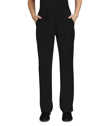 Healing Hands Women's Scrub Pant Tori Cargo Bottoms with 5 Pockets and 2-Way Stretch Fabric 9133, M, Black