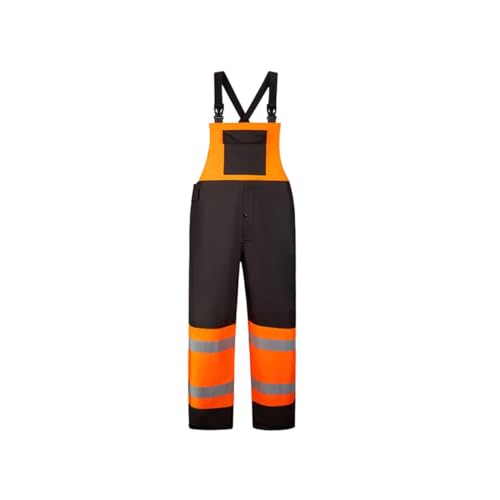 2W International HBO78-E L Premium High-Viz Bib Overall Orange & Black - Large