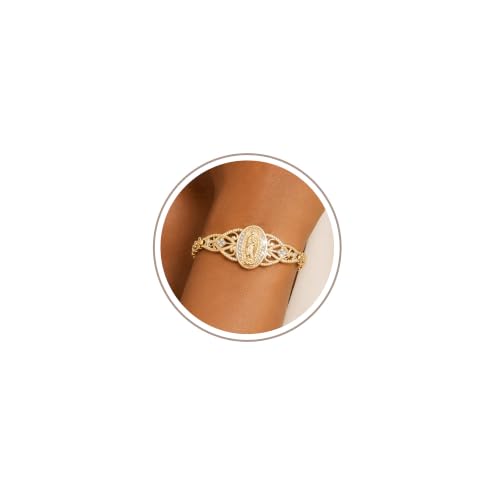 Women's Gold Virgen de Guadalupe Bracelet,14K Gold Plated Religious Gifts - image 1