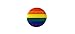 Gay Pride Rainbow Round Button Pin for Pride Parades & Marches (1 Pin)