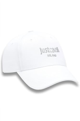 Chapeau Just Cavalli homme blanc en coton haut de gamme aux finitions couture italienne