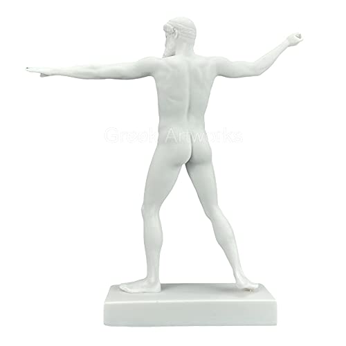 Poseidon Or Zeus Jupiter Of Artemision The God From The Sea Nude Male Sculpture Statue, White, Height: 35.5Cm (13.97In) , Width: 34Cm (13.38In) #TOP4