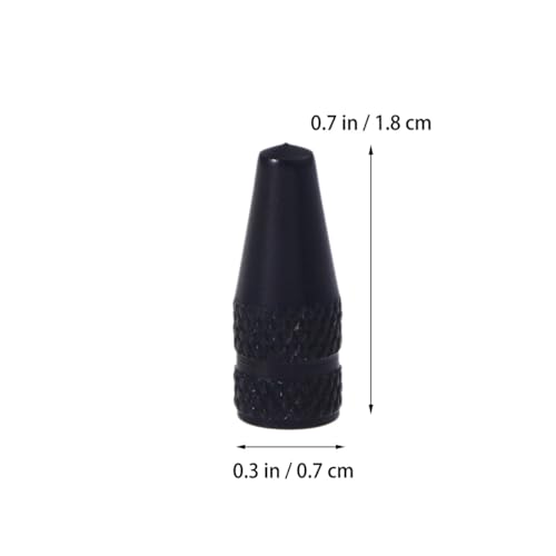 12 tapones de válvula de aleación de aluminio para bicicletas, tapas antiherrumbre y antipolvo para válvulas francesas, negros, fáciles de instalar con rosca lisa, para bicicletas de carretera y montaña miniatura 6