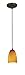Sherry Glass Pendant - Cord - Oil Rubbed Bronze Finish - Amber Glass Shade