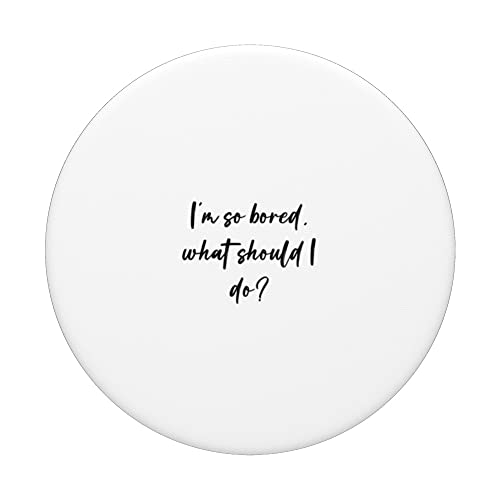 I'm so bored, what should I do? PopSockets Swappable PopGrip, Black - Image 3