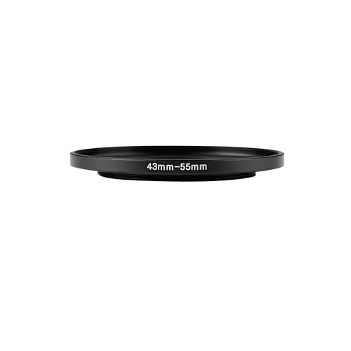 Image of 43-55mm Step-Up Ring Adapter, 43mm to 55mm Step Up Filter Ring for 43mm Lens Install 55mm ND CPL UV Camera Lens Filter(43mm-55mm)