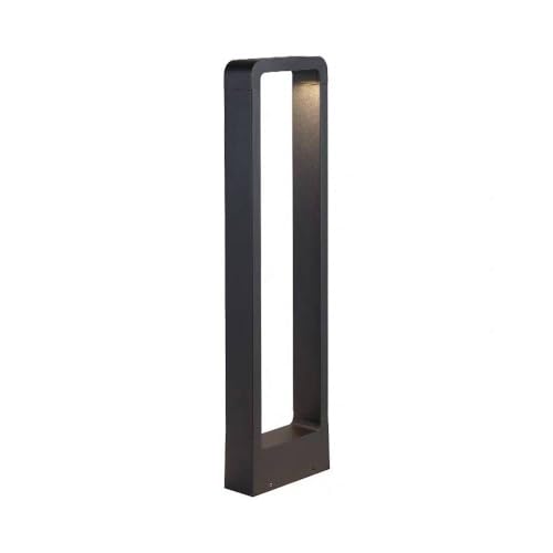 Alpinaluz Bolardo LED Exterior 10W IP65 65cm – Lámpara de Pie para Jardín y Caminos – Luz Cálida 3000K – Diseño Moderno en Aluminio Negro con Iluminación Descendente para Patio o Entrada