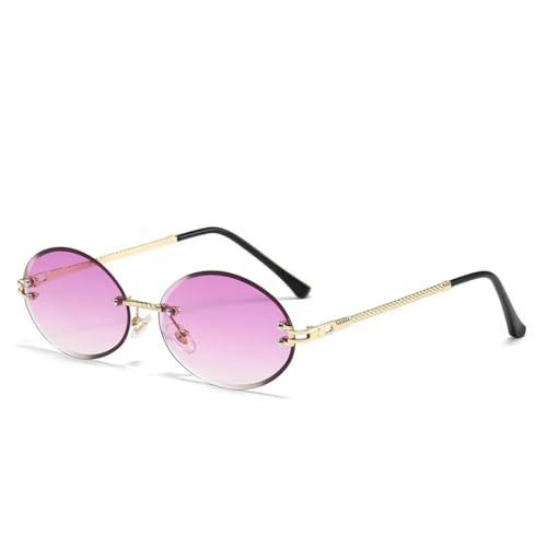 Lunettes de soleil ovales sans monture anti éblouissement pour le confort visuel