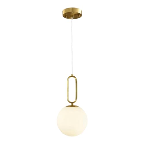 damastoreitalia Lampadario moderno a sospensione lampada a soffitto verticale con sfera con attacco G9 (1 sfera pendente)