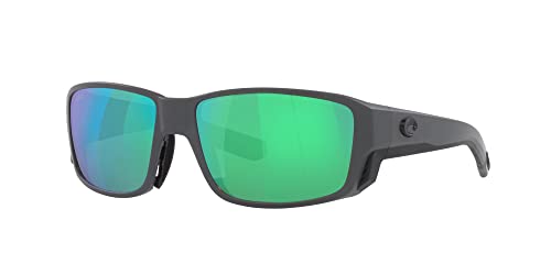 Image of Costa Man Sunglasses Matte Black Frame, Blue Mirror Lenses, 60MM
