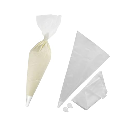 Zenker 9322450 - Juego de 40 bolsillos para pastelería y 3 boquillas para pastelería, bolsillo para enchufes, plástico, blanco, 32 x 19 x 0,1 cm