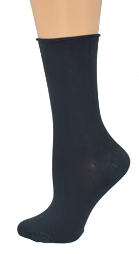 Rayon from Bamboo Roll Top Mid-Calf Crew Socks - Soft, Moisture-Wicking, Comfortable & breathable 3-pack Pair4