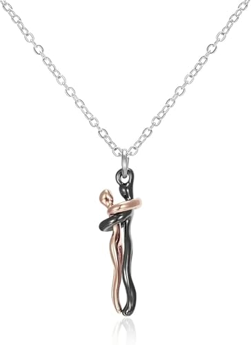 Pendentif câlin en argent 925, collier ras du cou unisexe pour couples et amoureux