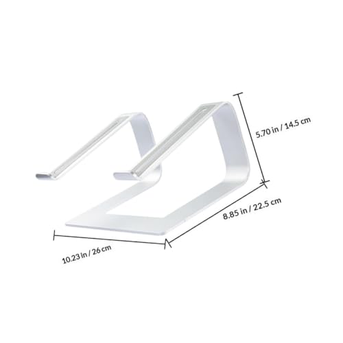 Soporte de aluminio para laptop Toddmomy plateado miniatura 2
