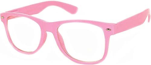 OWL Clear Retro 80's Vintage Sunglasses Colored Frame