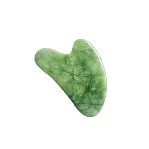 Gua Sha Massage Tool, Natural Jade Scraping Facial Tool for Spa Acupuncture Therapy Treatment On Face Back, Arms, Neck, Shoulder Stone Guasha Neck Beauty Slimming Massager Skin Caring