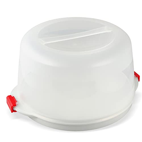 Dr. Oetker 1013 Cloche de transport et conservation pour gâteau, boîte de conservation pour gâteau, boîte à gâteaux ronde, Plastique, 38,5 x 19 x 15 cm...