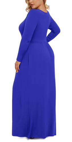 Image of LONGYUAN Women's Plus Size Maxi Dresses for Curvy Women Casual Long Dress XL-6XL