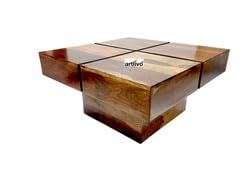 Artlivo Solid Wood Day & Night Dual Tone Coffee Table
