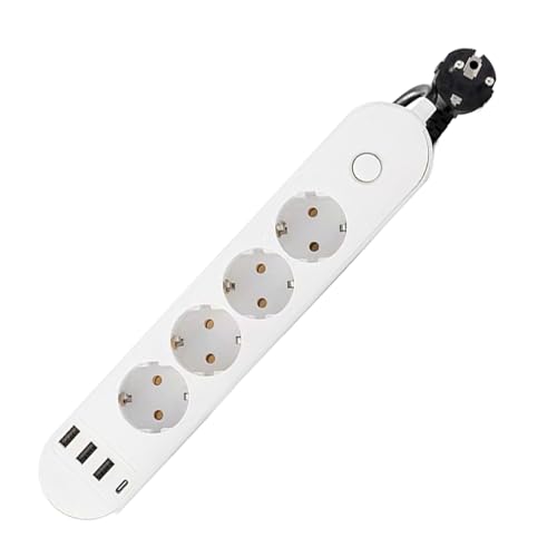 Multiprise Voyage 5 Ports, 2 Ports USB 5V/2.1A | Câble 2m...