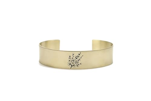 Bracelet de Fleurs de Cerisiers Ajustable : Créez Votre Bijou Japonais Gravé