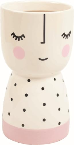 212 Main AI-CE60AUD Smiling Face with Black Polka Dot Base Planter
