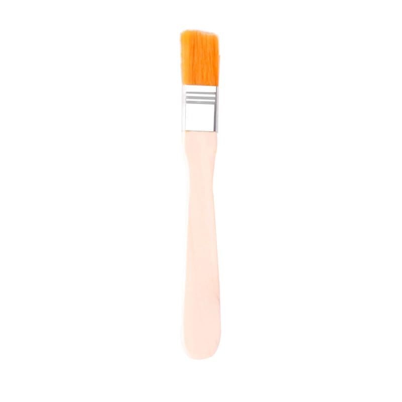 Lote de 15 pinceles planos – Pinceles de pintura de 2,5 cm con mango de madera de 10,5 cm – Pinceles planos para Bricolaje, pintura de pared, barnizado, barnizado, pegamento, Gesso