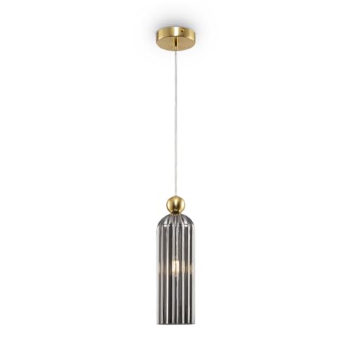 Lampe à suspension antic moderne dorée pour illuminer un salon sombre avec élégance
