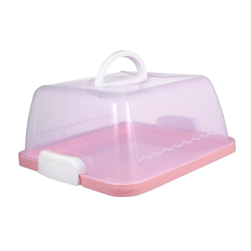 Kichvoe 1pc Transparent Cake Box Portable Cake Carrier for Birthdays Weddings Events Thicken Design with Insert for Storage Display