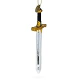 Shiny Sword Glass Christmas Ornament
