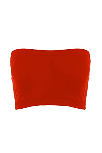 Sugar Lips Seamless Crop Tube Top Red